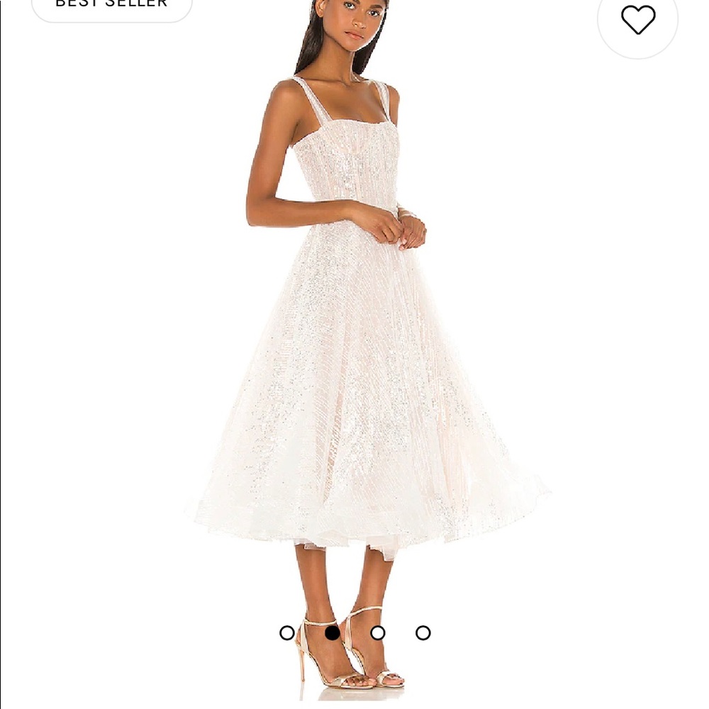 Bronx & Banco Mademoiselle Bridal Midi Dress in White